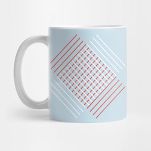 Red and White Lines Mug